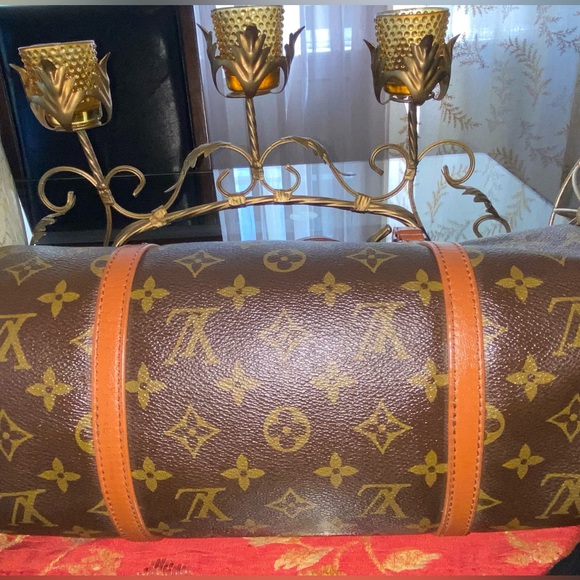 💯AUTHENTIC VINTAGE LOUIS VUITTON BROWN CANVAS MONOGRAM PAPILLON 30 SHOULDER BAG - Picture 2 of 15